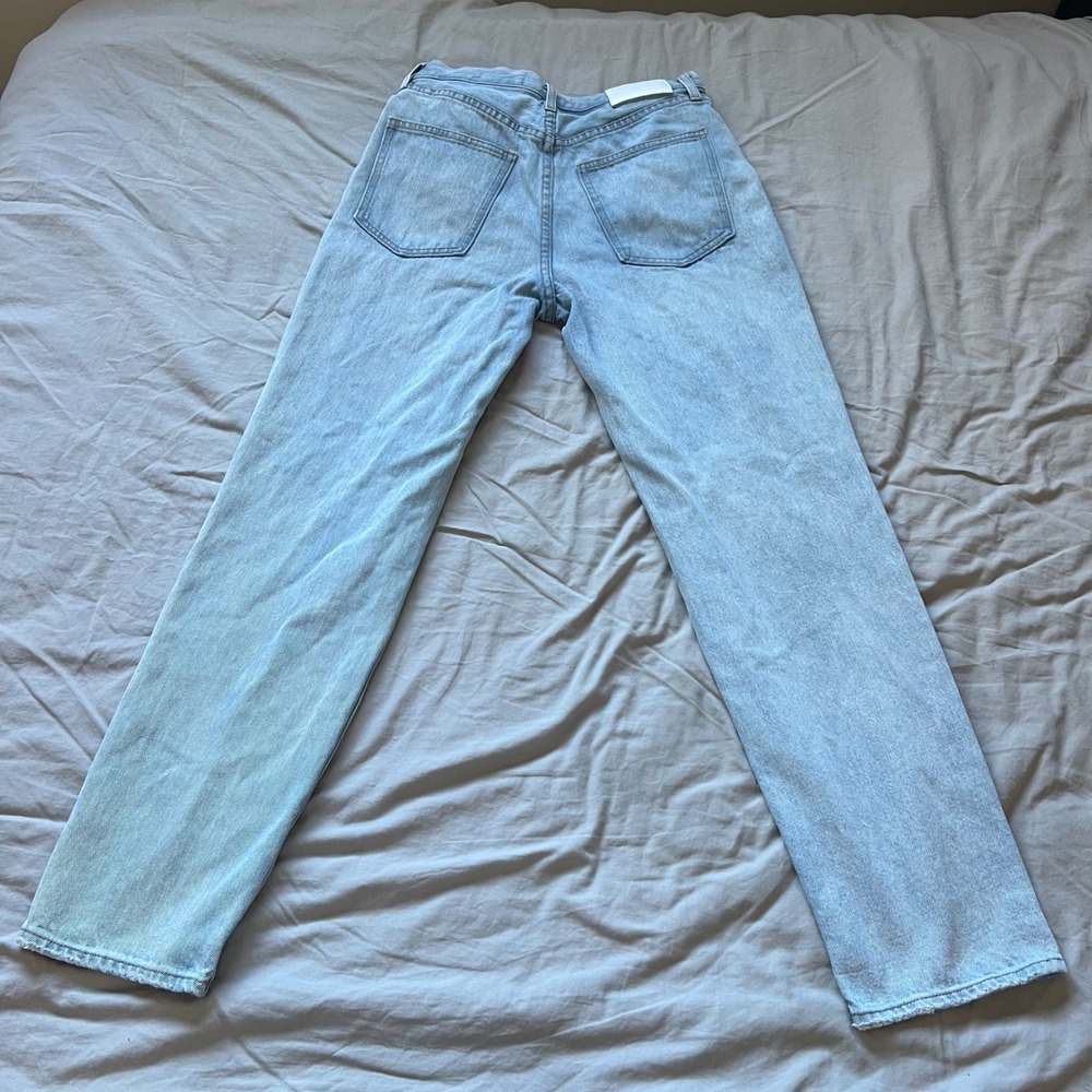 DENIM FORUM The 90s Boyfriend High Loose Jeans Size 26x30 Light Wash Ripped